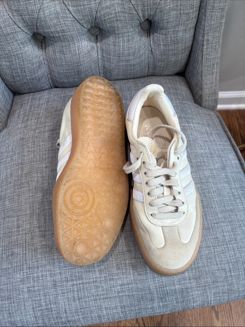 adidas Samba cream white gum sole sneakers